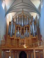 Memmingen, die Kirche St.Martin erhielt 1998 diese neue Orgel der schweizer Firma Goll, Juli 2010