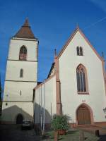 Staufen im Breisgau, die katholische Martinskirche, 1336 erstmals erwähnt, der Bau in heutiger Form stammt von 1487, Mai 2011