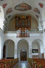 Kloster St.Trudpert, die Orgel der Klosterkirche spielt zu den regelmig stattfindenden Konzerten, Mai 2011