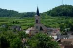 Oberrotweil im Kaiserstuhl, die Kirche St.Johannes Baptist wurde 1835 vom Weinbrennerschler Hans Voss erbaut, Juli 2011