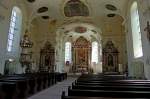 Endingen am Kaiserstuhl, der Innenraum der Stadtpfarrkirche, Aug.2011