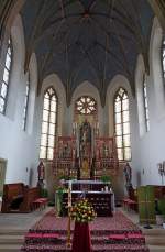 Heiligenzimmern, der Chorraum der Kirche St.Patrizius, Juli 2011