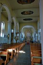 Winden im Elztal, der Innenraum der St.Stephan-Kirche, Okt.2011