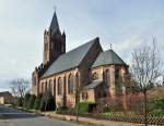 Wollersheim (Nideggen Kreis Dren) - Heilig Kreuz Kirche (Rckseite) - 09.03.2012