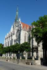 Mhlhausen, das Sdportal der Marienkirche, die fnfschiffige gotische Hallenkirche aus dem 14.Jahrhundert ist die Hauptkirche der Oberstadt und die zweitgrte in Thringen, Mai 2012