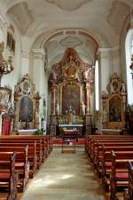 Inzigkofen, Blick zum Hochaltar in der ehemaligen Klosterkirche, Mai 2012