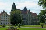 Salem, die ehemalige Klosterkirche ist nach dem Ulmer- und Freiburger Mnster  die drittgrte gotische Kirche in Baden-Wrttemberg, die dreischiffige Basilika wurde von 1285-1414 erbaut, Blick auf