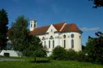 Kloster Siessen, die Kloster-und Pfarrkirche St.Markus, 1726-29 von den Gebrdern Zimmermann erbaut, Aug.2012