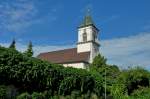 Heitersheim, die katholische Pfarrkirche St.Bartholomus, 1826 erbaut vom Weinbrennerschler Christof Arnold, Juli 2012