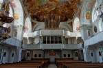 Wolfegg, Orgelempore mit der wertvollen historischen Orgel von Jacob Hör, Aug.2012