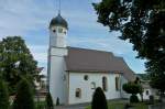 Untermarchtal, die katholische Pfarrkirche St.Andreas von 1465, wurde 1613 umgebaut, Aug.2012