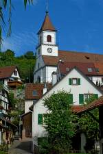 Istein, die katholische Pfarrkirche St.Michael, 1819-21 von Weinbrenner erbaut, Okt.2012