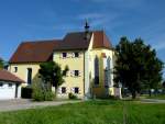 Pfullendorf, die Wallfahrtskirche  Maria Schrey  vor der Stadt, geht zurck auf das Jahr 1476, Aug.2012