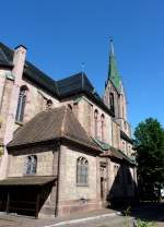 Hausach, die katholische Pfarrkirche , erbaut 1892-94, Juli 2012