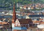 Ein Sommertag in Wrzburg - Die Marienkapelle in Wrzburg ist ein gotischer Kirchenbau auf dem Unteren Markt.