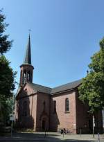 Waldkirch, die evangelische Stadtkirche, erbaut 1887, Juli 2012