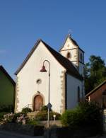 Bechtersbohl am Hochrhein, die katholische Kirche von 1670, Aug.2013