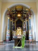 Seelbach, der Hochaltar in der St.Nikolaus-Kirche, Juni 2013