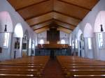 Wolfach, St.Laurentius-Kirche, Blick zur Orgelempore, Juli 2013