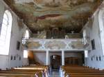 Seitingen, Blick zur Orgelempore in der Mari-Himmelfahrt-Kirche, Aug.2013