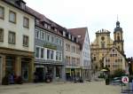 Neckarsulm, Blick von der Marktstrae zur katholischen Stadtpfarrkirche St.Dionysius, Sept.2014