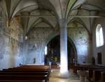 Garmisch-Partenkirchen, Blick zum Altar in der Alten Pfarrkirche St.Martin, Aug.2014