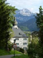 Garmisch-Partenkirchen, auf dem Weg zur Wallfahrtskirche St.Anton, 1708 eingeweiht, 1734-36 erweitert, Aug.2014