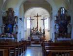 Bad Wurzach, Blick in die Wallfahrtskirche auf dem Gottesberg, Mai 2008