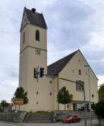 Herbertingen, die Kirche St.Oswald, erbaut 1936-37, Aug.2014