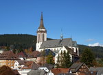 Neustadt, das St.Jakobusmnster hoch ber der Altstadt, Nov.2015