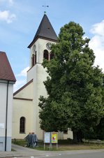 Kehl, die evangelische Christuskirche in der Friedhofstrae, Juli 2016