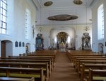 Rheinhausen, Blick in den Innenraum der St.Ulrich-Kirche, Mai 2016