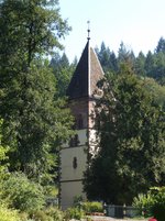 Kloster Weitenau im Sdschwarzwald, der Glockenturm der ehemaligen Klosterkirche, Sept.2016