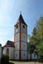 Sasbach am Kaiserstuhl, die Kirche St.Martin, erbaut 1749, Sept.2016