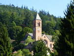 Bad Herrenalb, die katholische Kirche St.Bernhard, erbaut 1905, Aug.2017