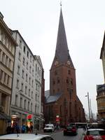 Hamburg am 27.1.2018: Die Sankt-Petri-Kirche an der Ecke Mnckeberg-/Bergstr.