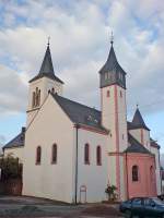 Die Saalkirche in Ingelheim, gelegen im Breich der der ehemaligen Kaiserpfalz.