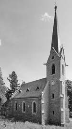 Die evangelische Bergkirche Anfang August 2018 in Schierke.