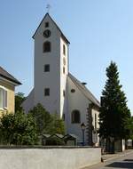 Steinenstadt, Ortsteil von Neuenburg am Rhein, die Kirche St.Barbara, Aug.2017