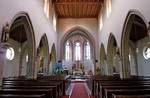 Eschbach, katholische Kirche St.Agnes, Blick zum Altar, Mai 2012