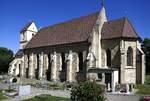 Bamlach im Markgrflerland, die katholische Pfarrkirche St.Peter und Paul, Juli 2019