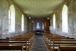 Blansingen im Markgrflerland, die Wandmalerei in der St.Peterskirche stammt aus der 2.Hlfte des 15.Jahrhunderts, 1955 freigelegt und restauriert, Juli 2019