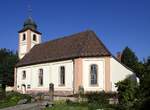 Keppenbach, Ortsteil der Gemeinde Freiamt, die evangelische Kirche, erbaut von 1745-46, Sept.2019