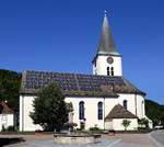 Herten, Stadtteil von Rheinfelden(Baden), die katholische Kirche St.Urban, Ende des 18.Jahrhunderts nach Plnen von F.A.Bagnato errichtet, Sept.2019