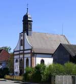 Dundenheim, die evangelische Dreifaltigkeitskirche, erbaut 1790, April 2020