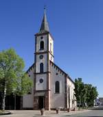 Schutterzell, Kirche St.Michael, 1862 im Weinbrennerstil erbaut, April 2020