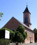 Altenheim, die evangelische Friedenskirche, 1813 im klassizistischen Stil erbaut von Friedrich Weinbrenner, Mai 2020