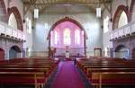 Nonnenweier, Blick zum Altar in der evangelischen Kirche, April 2020