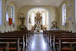 Marlen, Kirche St.Arbogast, Blick zum Altar, Mai 2020