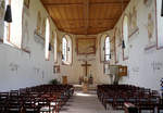 Nimburg, Blick zum Altar in der Bergkirche, Juni 2020